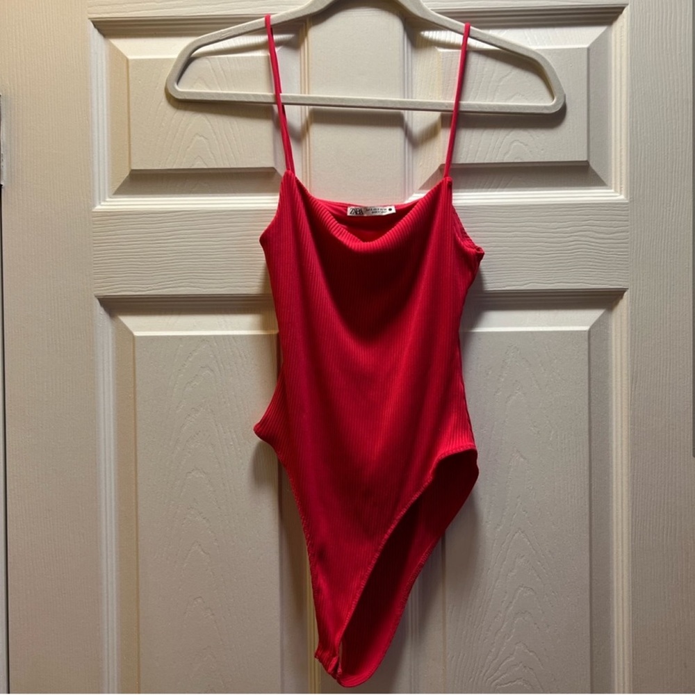 Zara Bodysuit Pink Ribbed - Picture 5 of 6